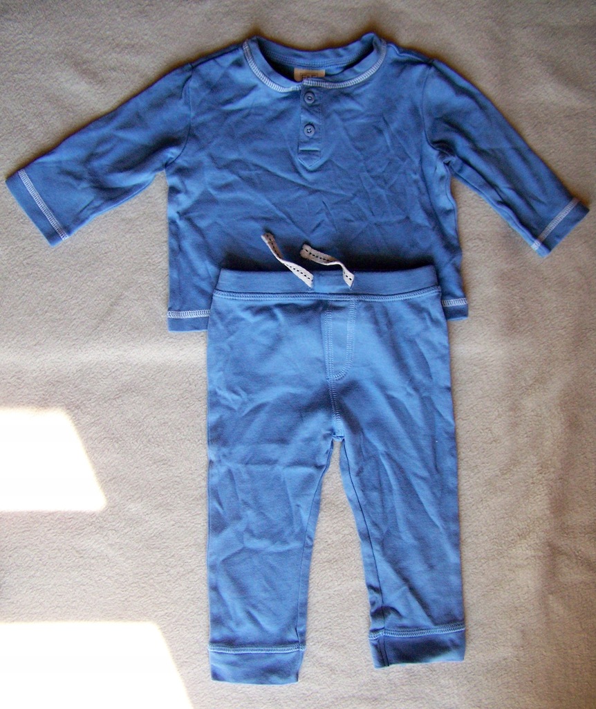 PIŻAMA DZIECIĘCA BLUE 100% COTTON 6-9 M-CY F&F