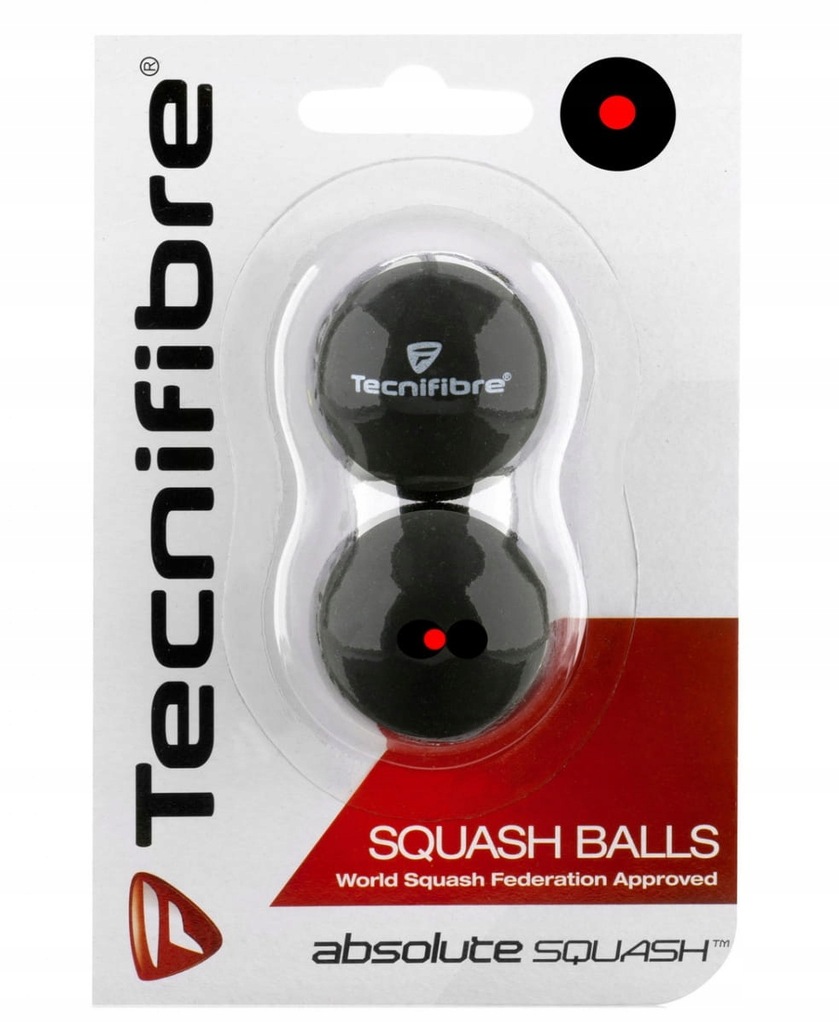 Piłki do squasha TECNIFIBRE Red Dot 2szt.