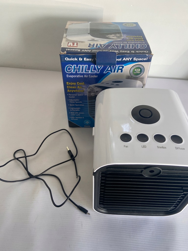 KLIMATYZATOR PRZENOŚNY CHILLY AIR KLW023A USB 12619622735