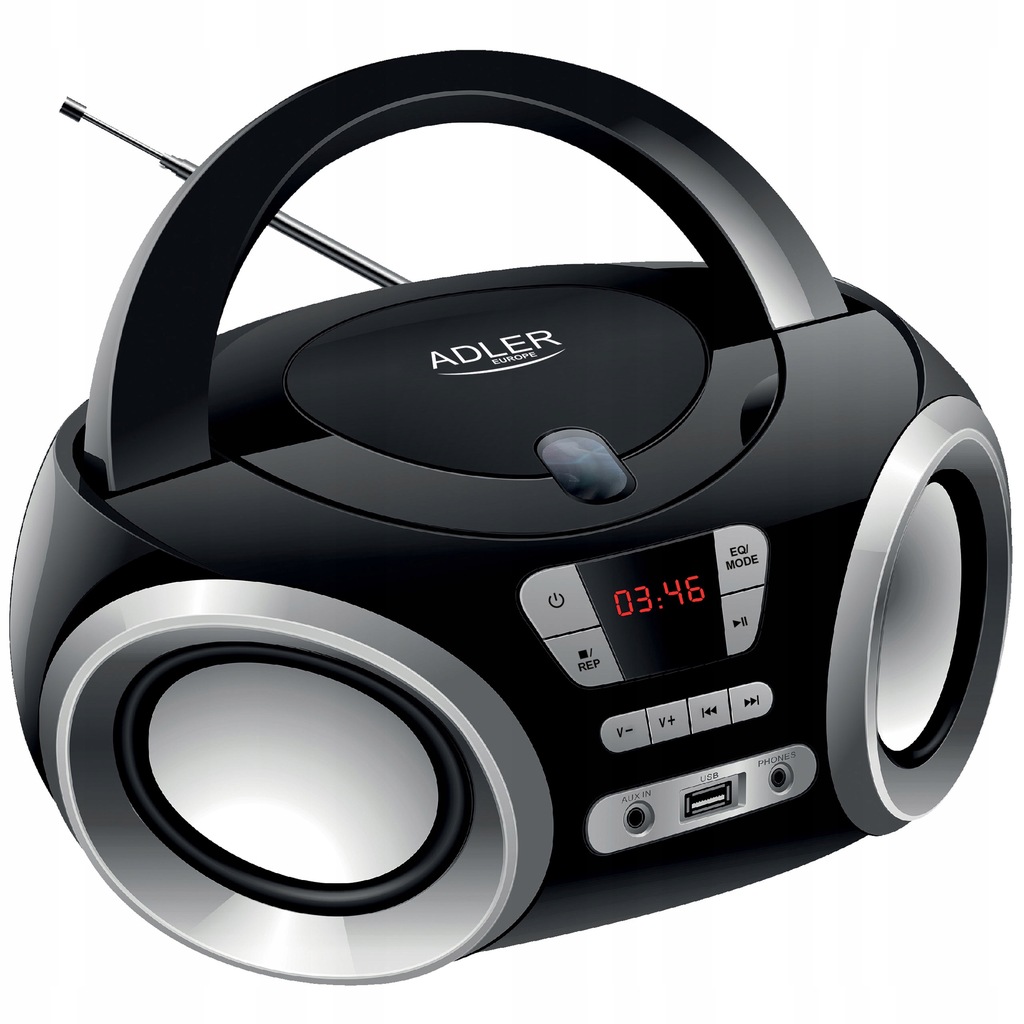 ADLER AD1181 BOOMBOX RADIO PRZENOŚNE FM USB AUX CD