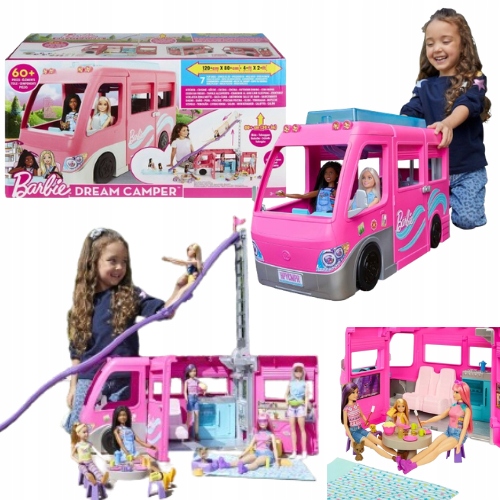 KAMPER MARZEŃ BARBIE DUŻY POJAZD Z AKCESORIAMI