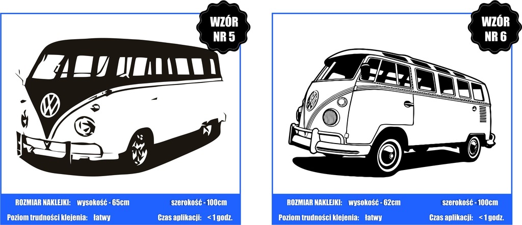 NAKLEJKA NA ŚCIANĘ VW VOLKSWAGEN GOLF GARBUS 100cm