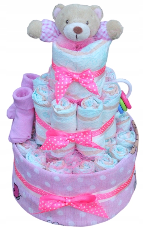 tort z pieluszek pampersów baby shower narodziny