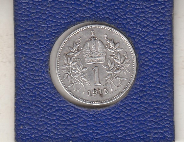 Wegry 1 korona 1915 srebro