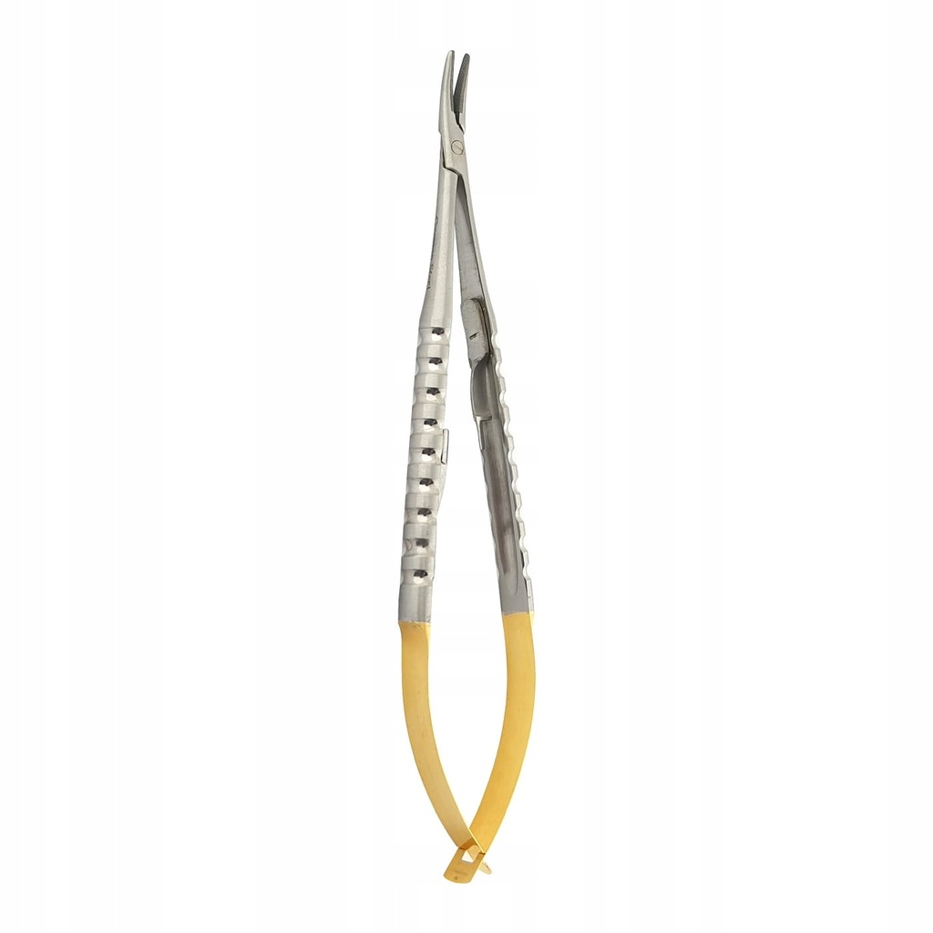 Igłotrzymacz Castroviejo T.C. Gold wygięty 14 cm