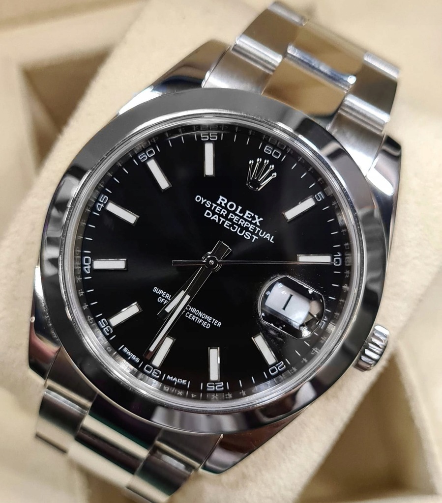 Zegarek ROLEX Datejust 41 Black baton Dial