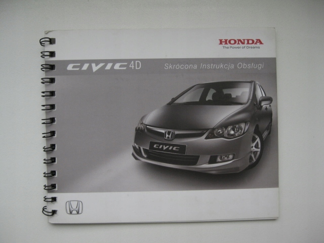 Honda CIVIC VIII 06-10 instrukcja Honda Civic 4d