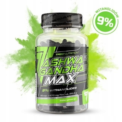 TREC ASHWAGANDHA MAX mg 60caps STRES REGENERACJA