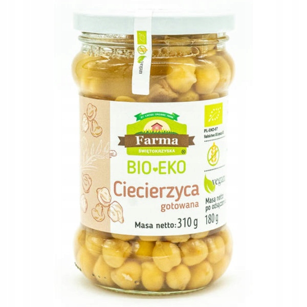 Ciecierzyca gotowana bezglutenowa BIO 310g (180g)