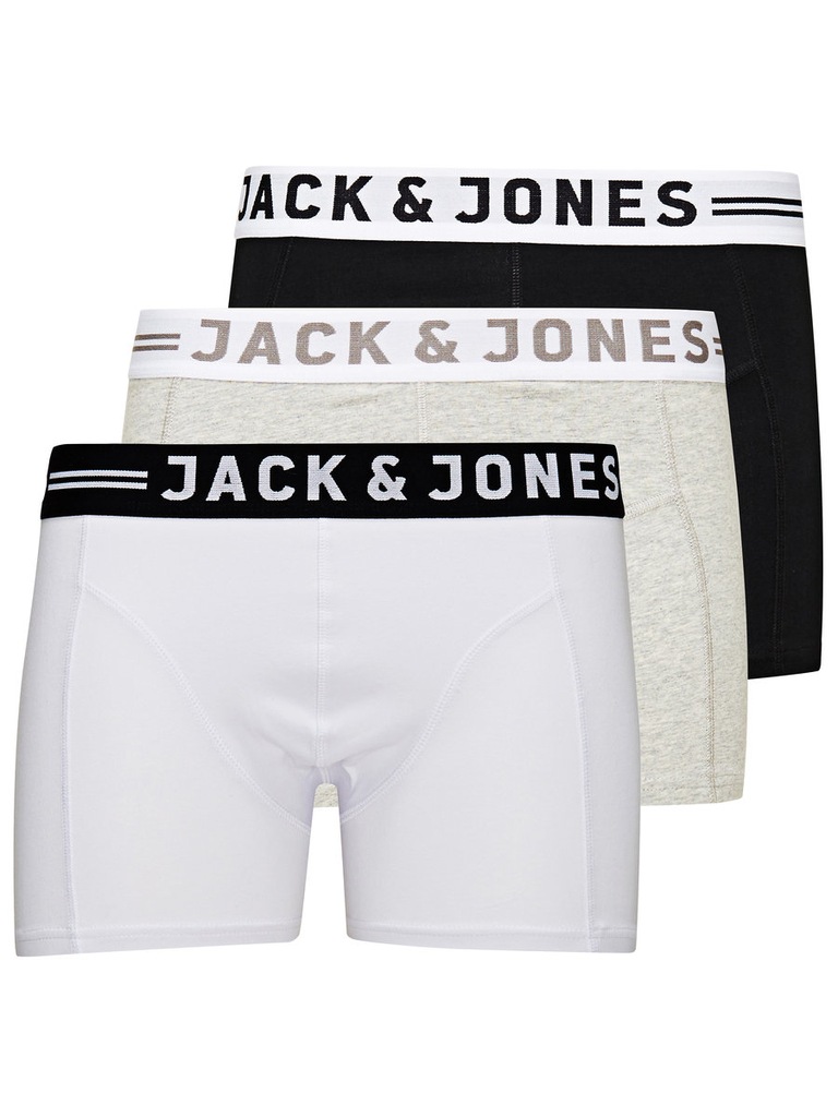 SENSE 3-PACK NOOS Bokserki Jack And Jones szary XL