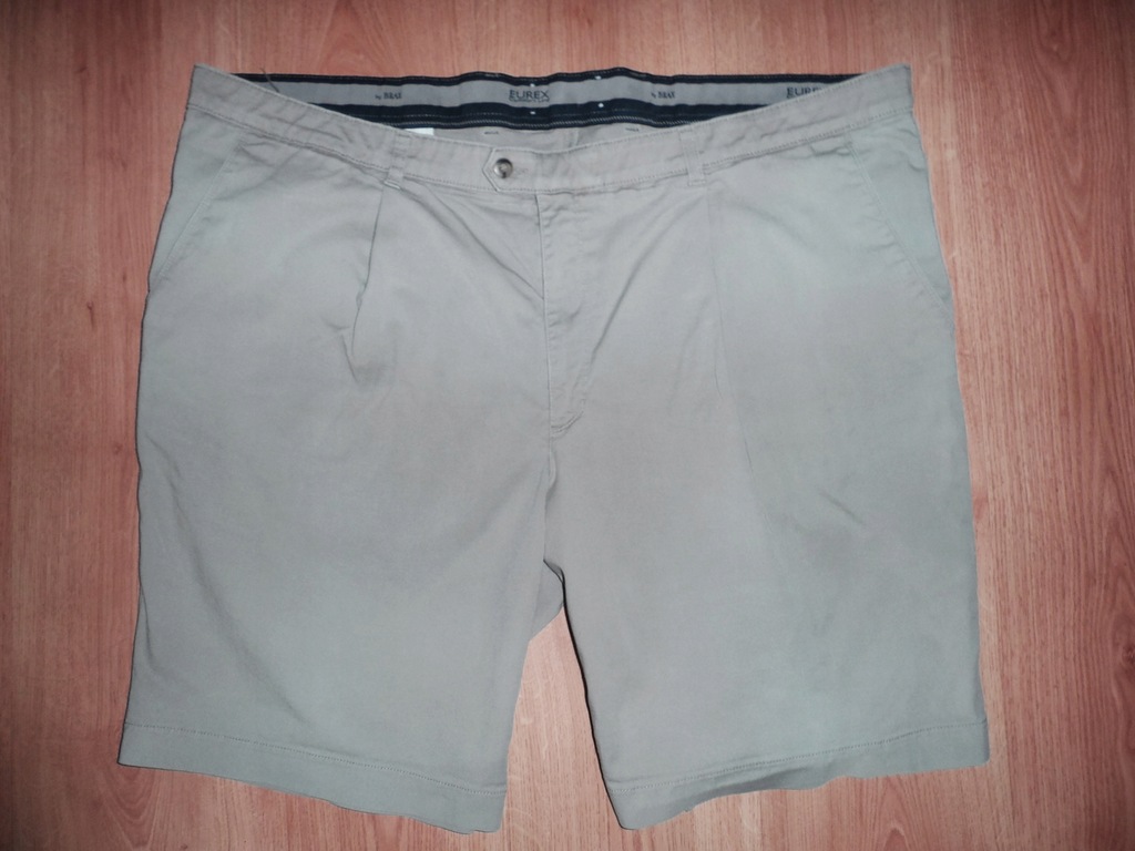 BRAX KHAKI jak NOWE SPODENKI BERMUDY XXXXL pas 124