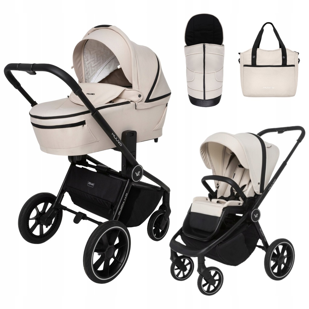 Wózek 2w1 przodem tył MUUVO Quick 4.0 Desert Sand + G
