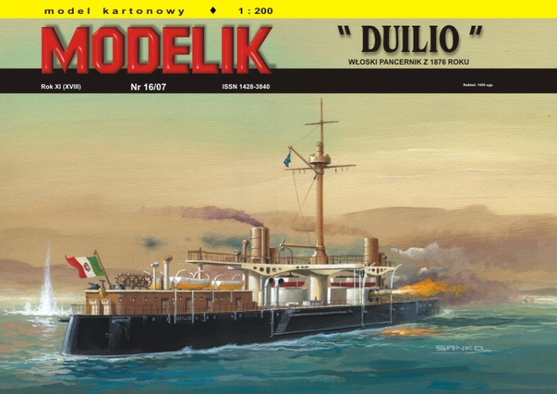 Włoski pancernik DUILIO (Modelik 16/07) 1:200