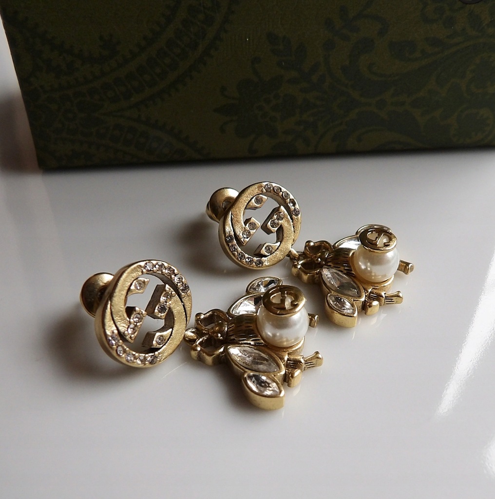 Gucci Bee Pearl Earring kolczyki pszczółka 15405548921