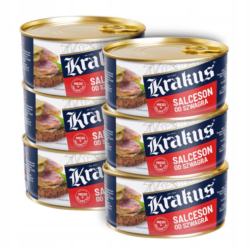 Konserwa Wieprzowa Salceson 300g Krakus x6