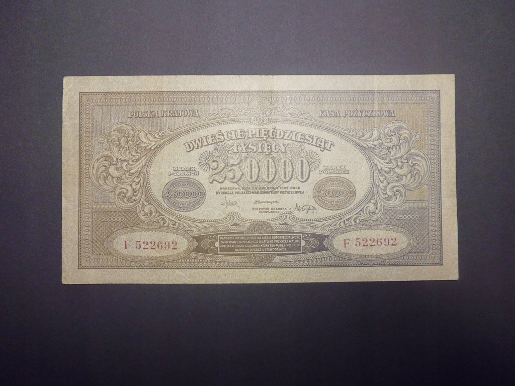 M120. 250 000 Marek Polskich 1923 Seria F .