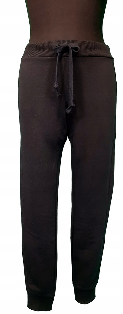 Spodnie dresowe BENETTON czarne bawełna XL