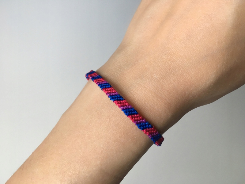 Handmade Bransoletka Lgbt Pride Bisexual 8369633712 Oficjalne Archiwum Allegro