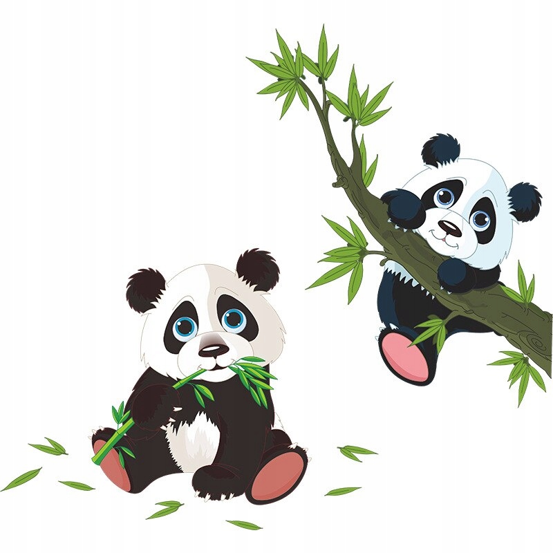 Rysunek przedstawiający pandę drzewo bambusowe o