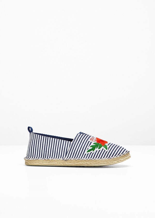 FJ879 WSUWANE ESPADRYLE W PASKI KWIATY SLIP ON 40