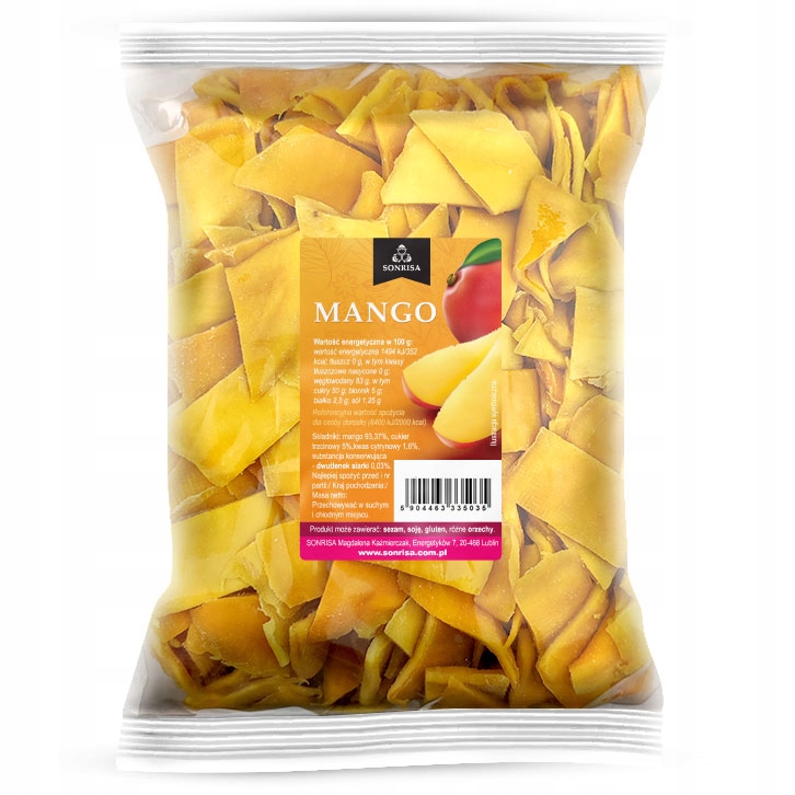 MANGO suszone PYSZNE ŚWIEŻE low sugar 1 kg