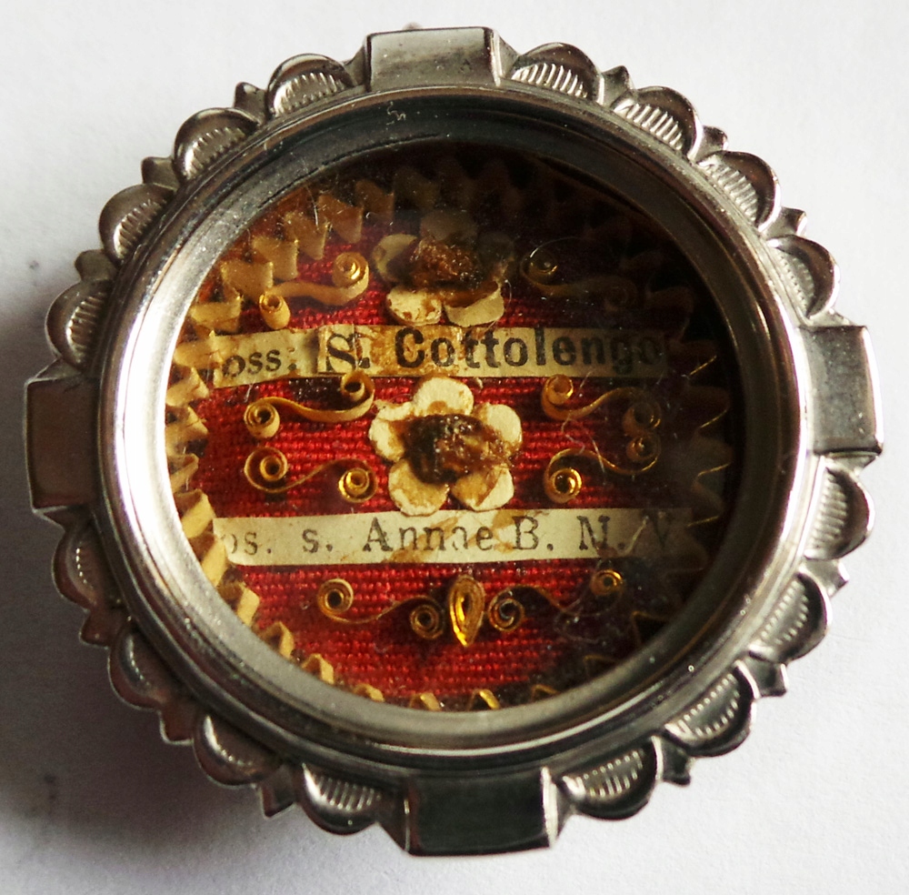 STARY RELIKWIARZ Z RELIKWIA SW. JOZEF COTTOLENGO