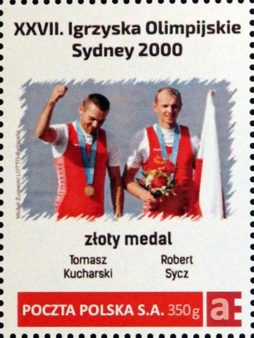 Znaczki pocztowe z medalistami olimpijskimi