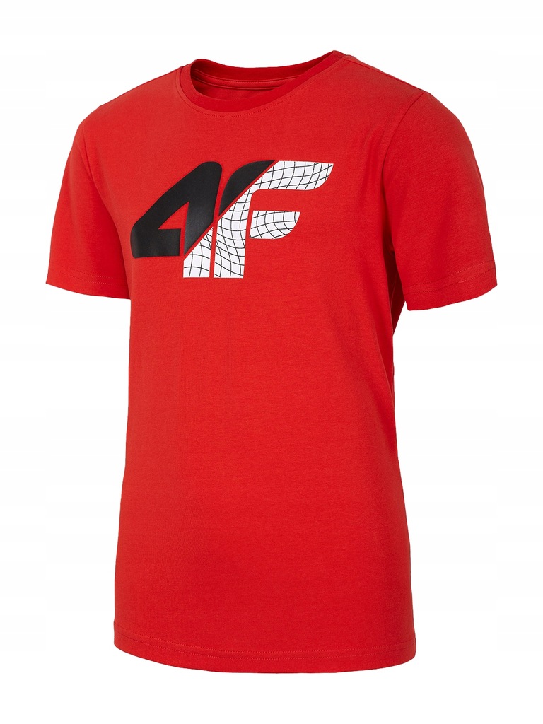 T-shirt chłopięcy 4F koszulka JTSM022 czerwona 134
