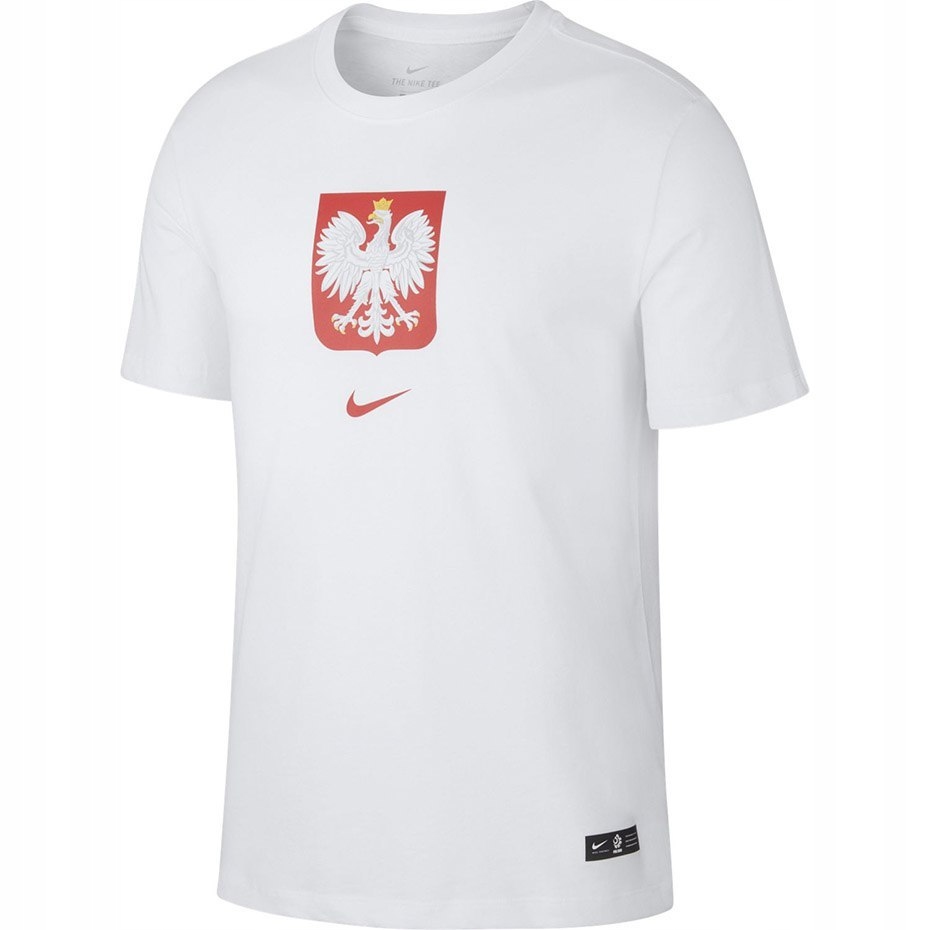 Koszulka Nike Polska TEE Evergreen Crest biała CU9