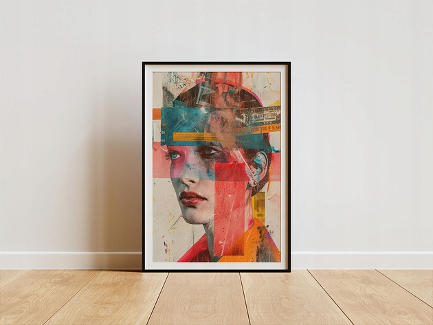 Plakat do salonu dekoracja - Glitch lady v2 21x30