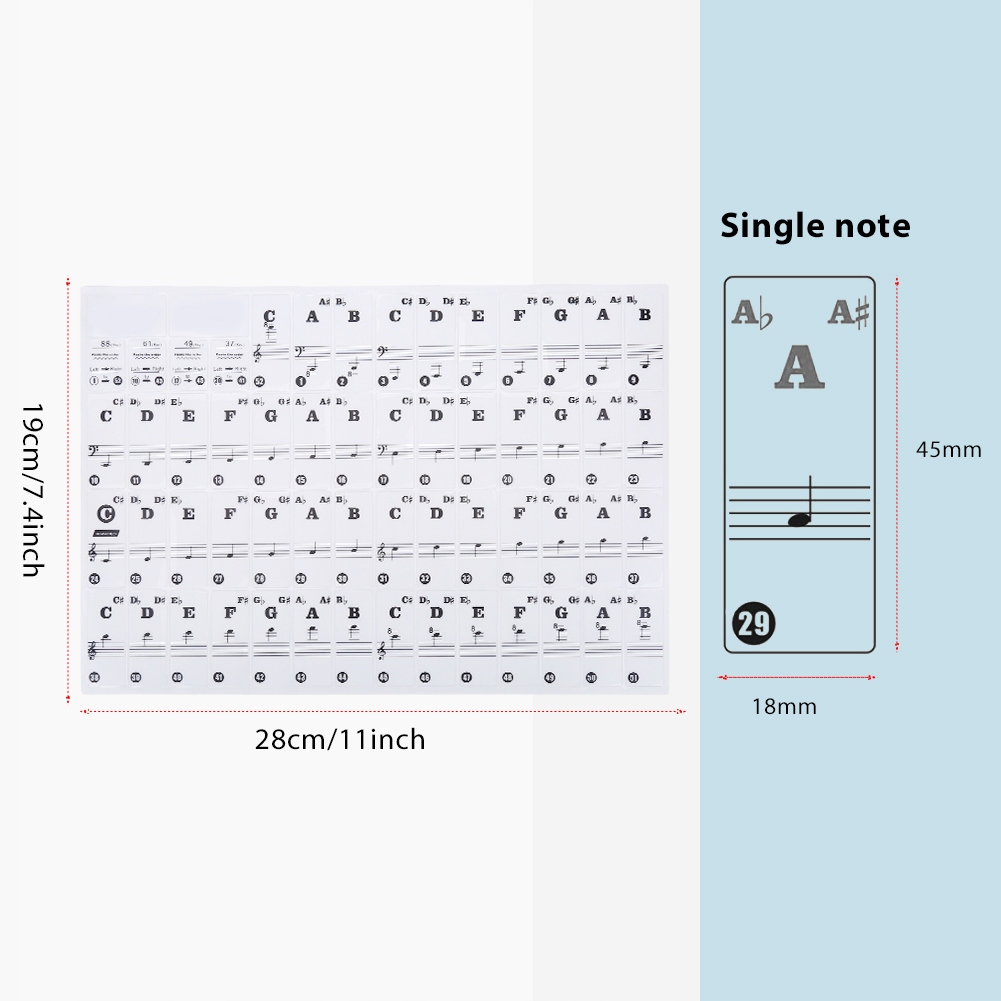 27cm*1cm naklejka na fortepian