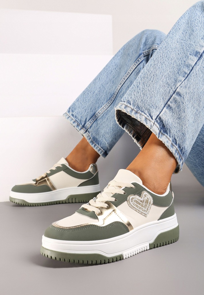 Born2Be Zielone Sneakersy damskie 41