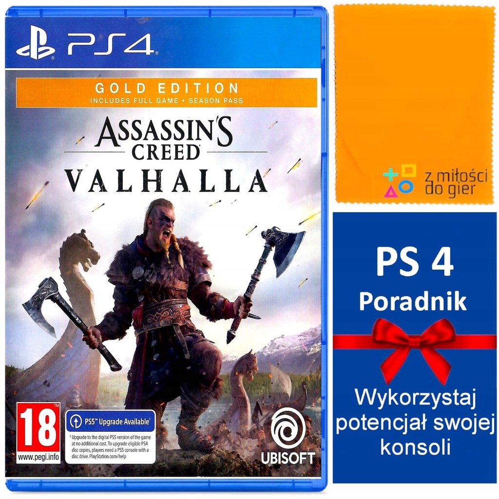 gra akcji PS4 ASSASSIN'S CREED VALHALLA GOLD EDITION złap za topór WIKINGU