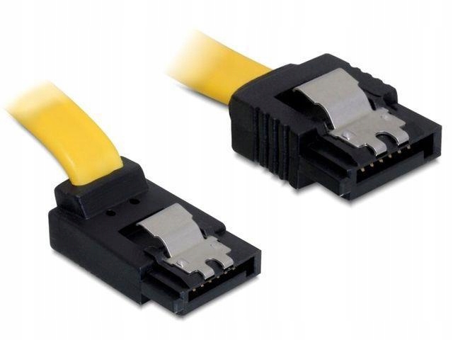 Kabel Delock SATA DATA 0,2m z zatrzaskami metalowymi krótkie wtyczki kątowy