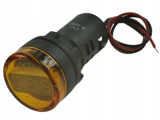 Voltomierz cyfrowy 5-30V DC A-W/5-30/Y żółty LED / 33437