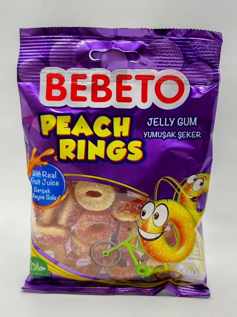 Bebeto Żelki Peach Rings 80g