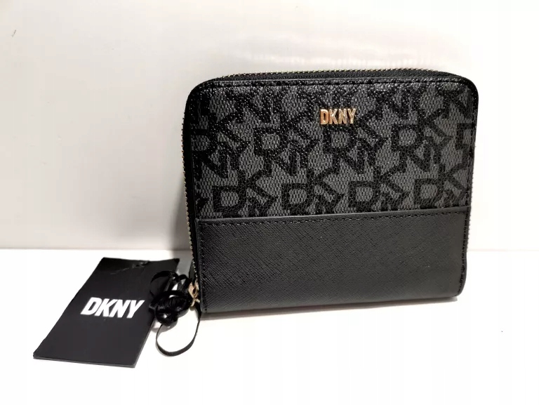 PORTFEL DKNY MAŁY VELA-SM ZIP AROUND R9417G37 CZARNY