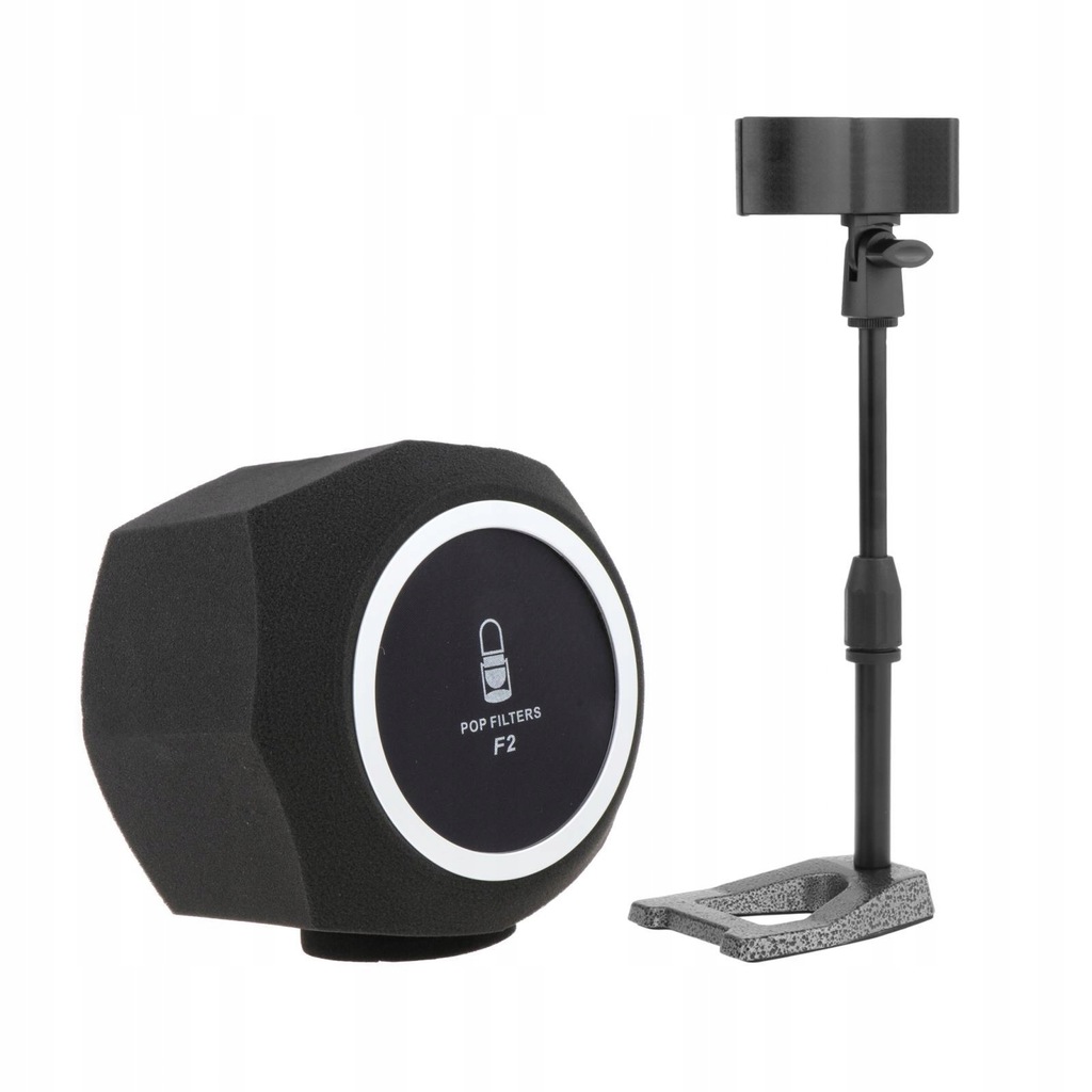 Portable Mic Wind Screen with Adjustable Bracket Acoustic Sponge Set D