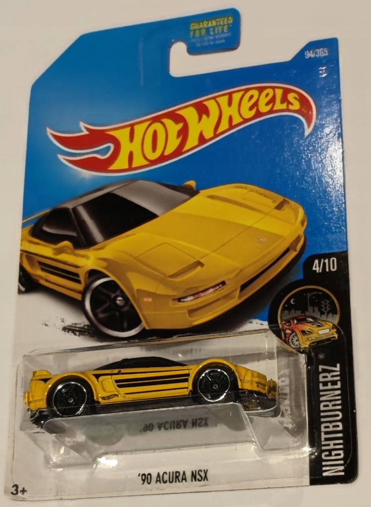 Hot Wheels 90 Acura NSX JDM USA yellow