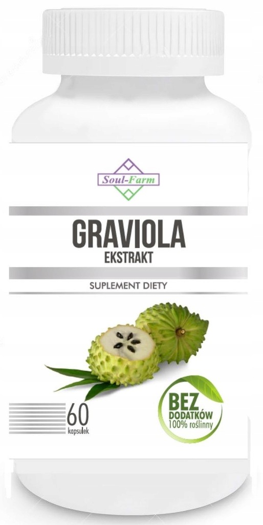 GRAVIOLA EKSTRAKT 550mg 60 KAPSUŁEK - SOUL FARM