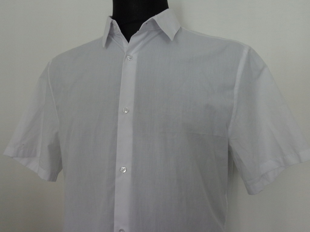 Biała koszula H&M Slim Easy Iron roz. L