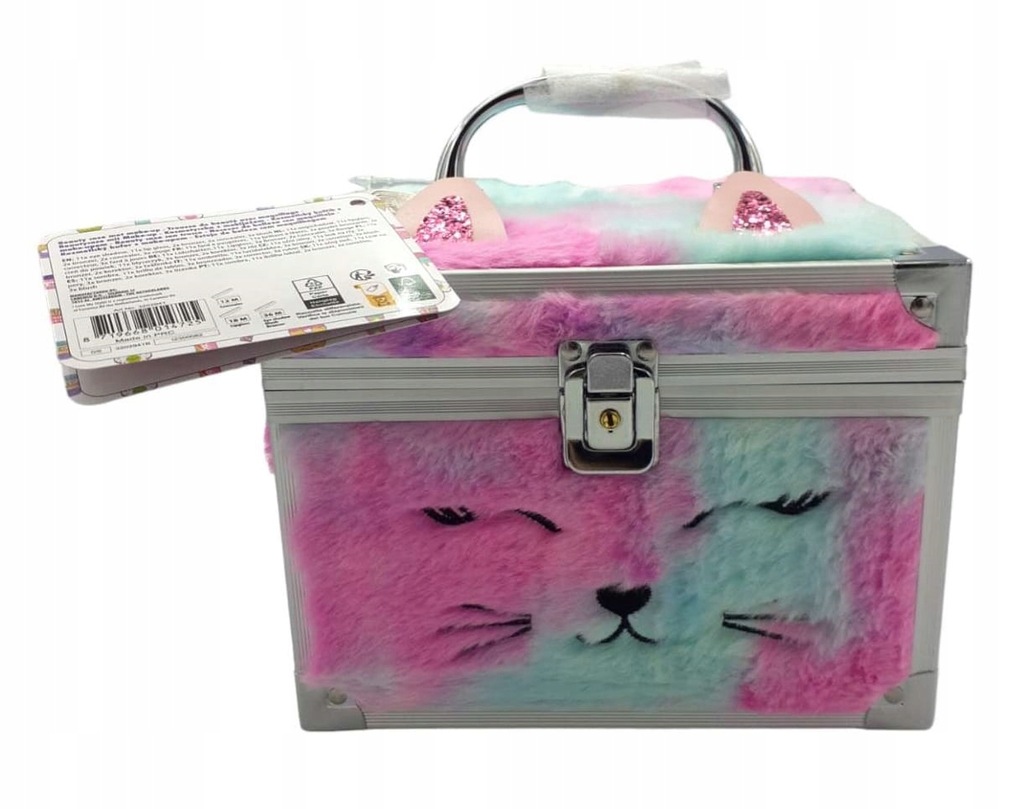 CANECO Futrzany kuferek z makijażem Kotek