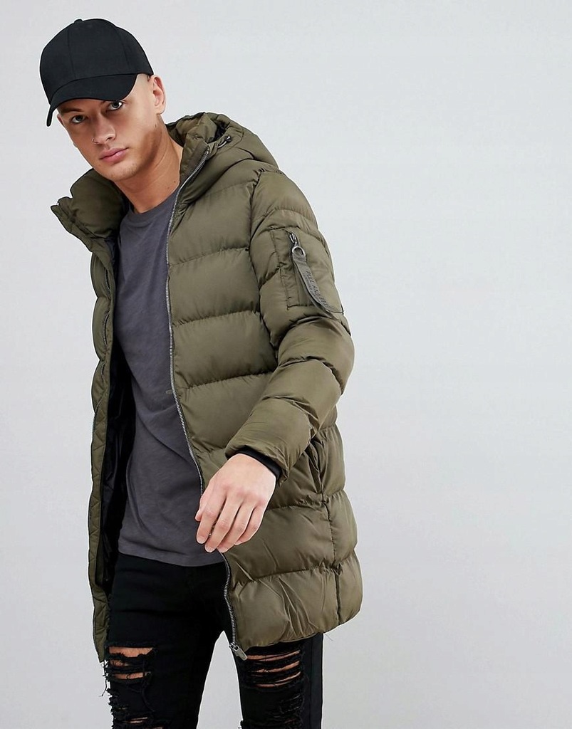 PULL&BEAR__XDI KHAKI PUCHOWA KURTKA MĘSKA__M