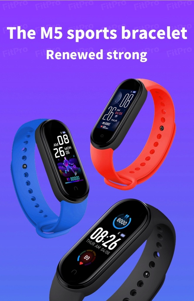 Купить SMARTBAND MI BAND M5 СПОРТИВНЫЕ СМАРТ-ЧАСЫ PULSE BAND: отзывы, фото, характеристики в интерне-магазине Aredi.ru