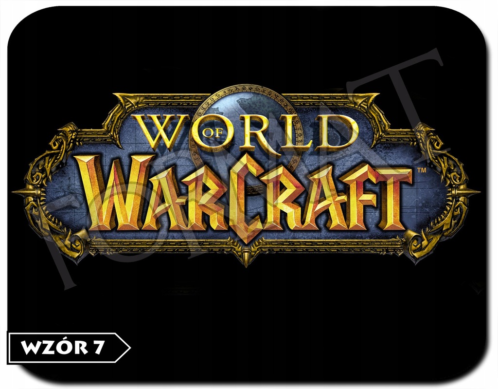 Podkładka pod mysz WORLD of WARCRAFT + NAPIS ! ! !