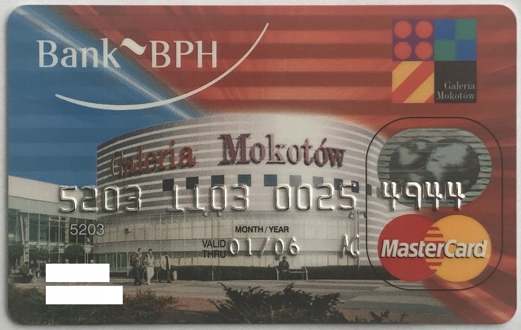 Karta Banku BPH "Galeria Mokotów" z 2004 roku
