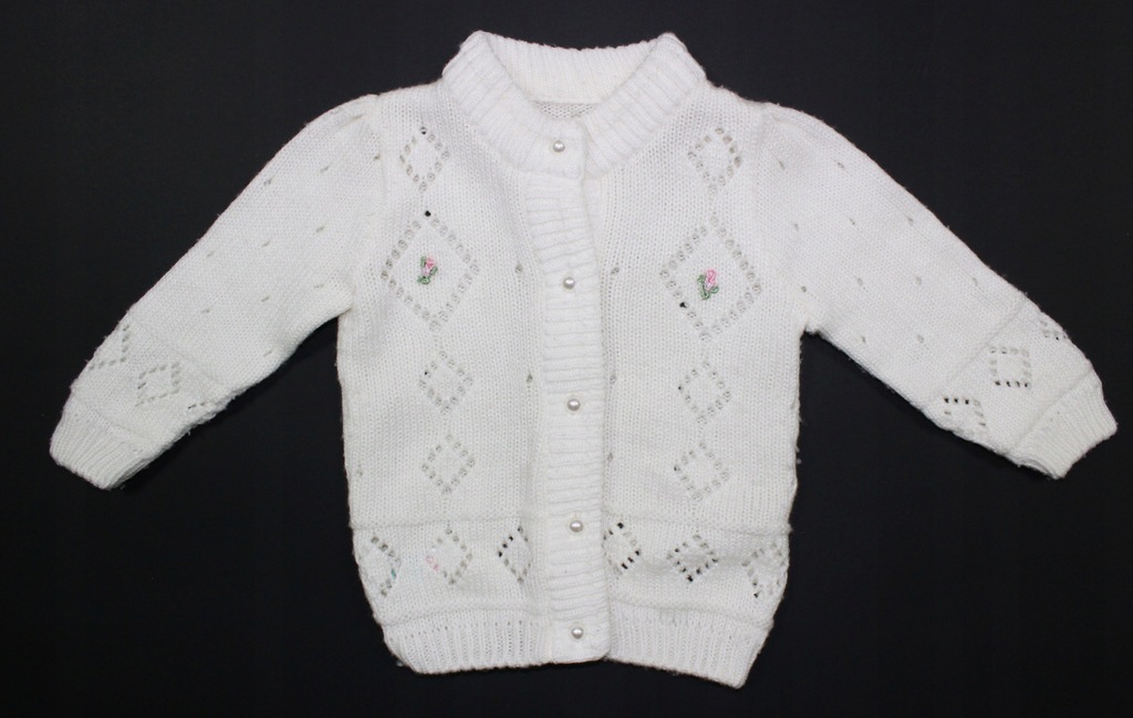 Biały sweterek guziki St.Bernard 6 12 miesięcy 74