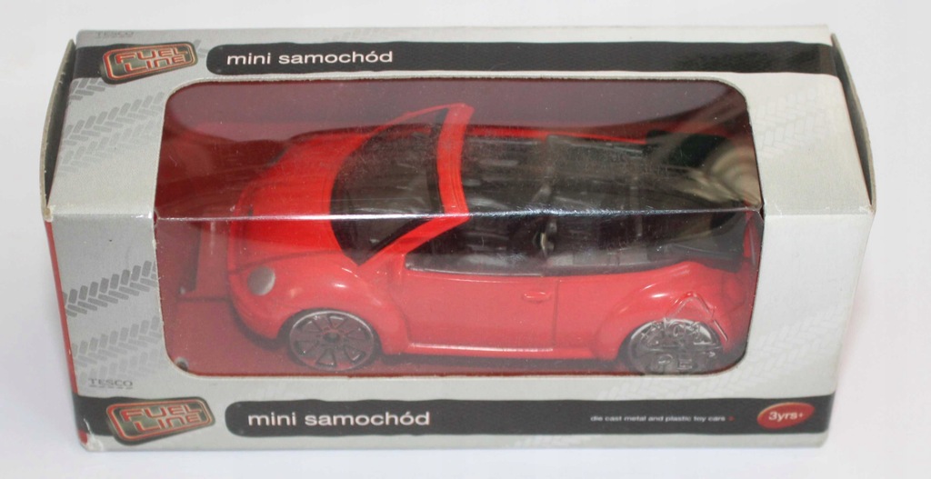 VW New Beetle czerwony Tesco Mini Samochód 090415 1/57