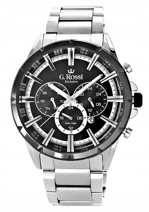 Zegarek Męski G.Rossi Dual Time E13605B-1C1