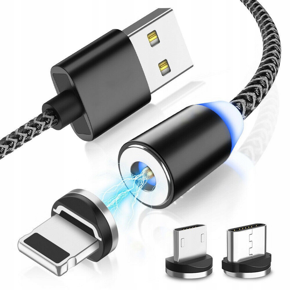 Купить МАГНИТНЫЙ КАБЕЛЬ ЗАРЯДНОЕ УСТРОЙСТВО ДЛЯ IPHONE 3в1 MICRO USB C: отзывы, фото, характеристики в интерне-магазине Aredi.ru